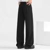American simple high-end black trousers men's cleanfit straight casual suit trousers