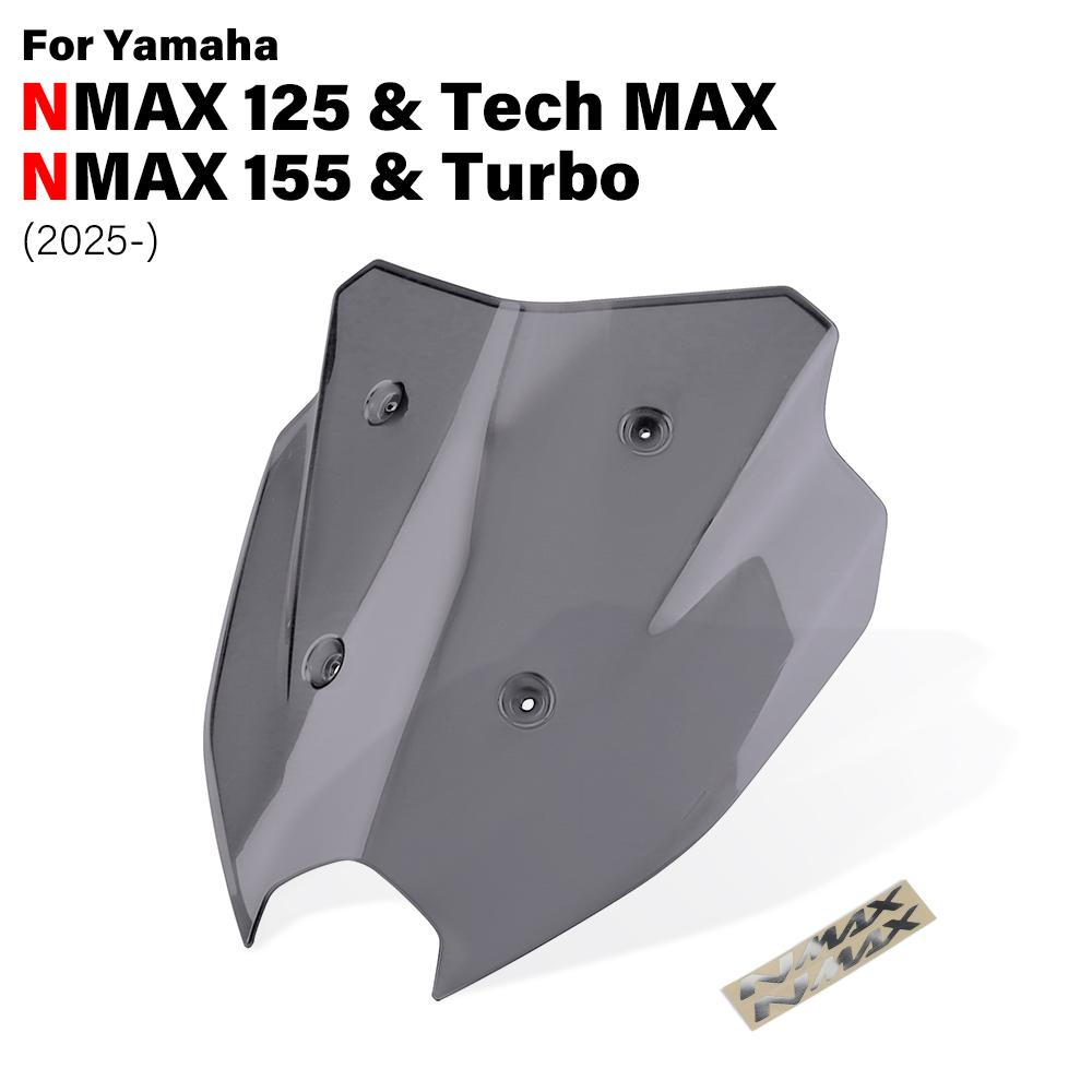 For Yamaha NMAX125 NMAX155 N Max NMax 155 125 Tech MAX 2025+ Front Windshield Shield Deflector Windscreen Fairing Fly Screen