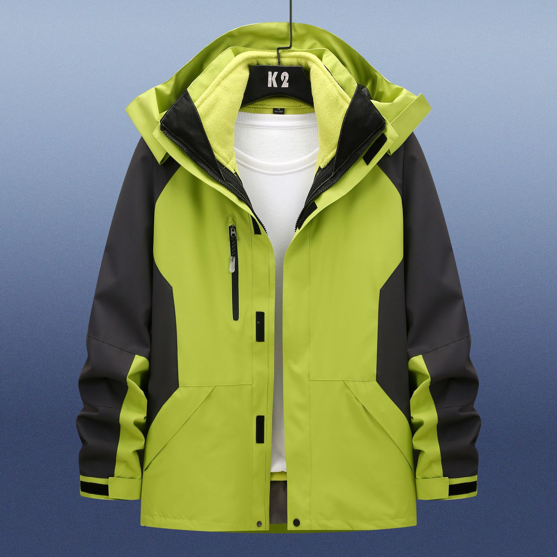 

Теплая и функциональная мужская зимняя куртка 3-в-1 со съемной флисовой подкладкой S зелёный