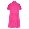 Womens Cotton Linen Dresses Summer Casual V Neck Button Down Short Sleeve Tiered Dress Lightweight Loose Fit