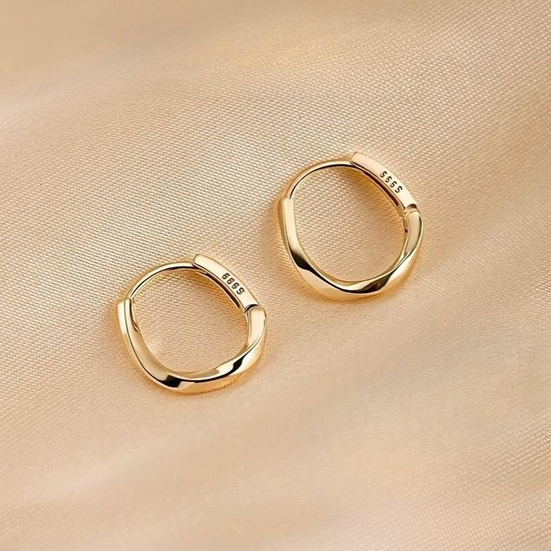 925 Silver Round Hoop Earrings For Women Simple Trendy Circle Jewelry Party Wedding Holiday Gifts