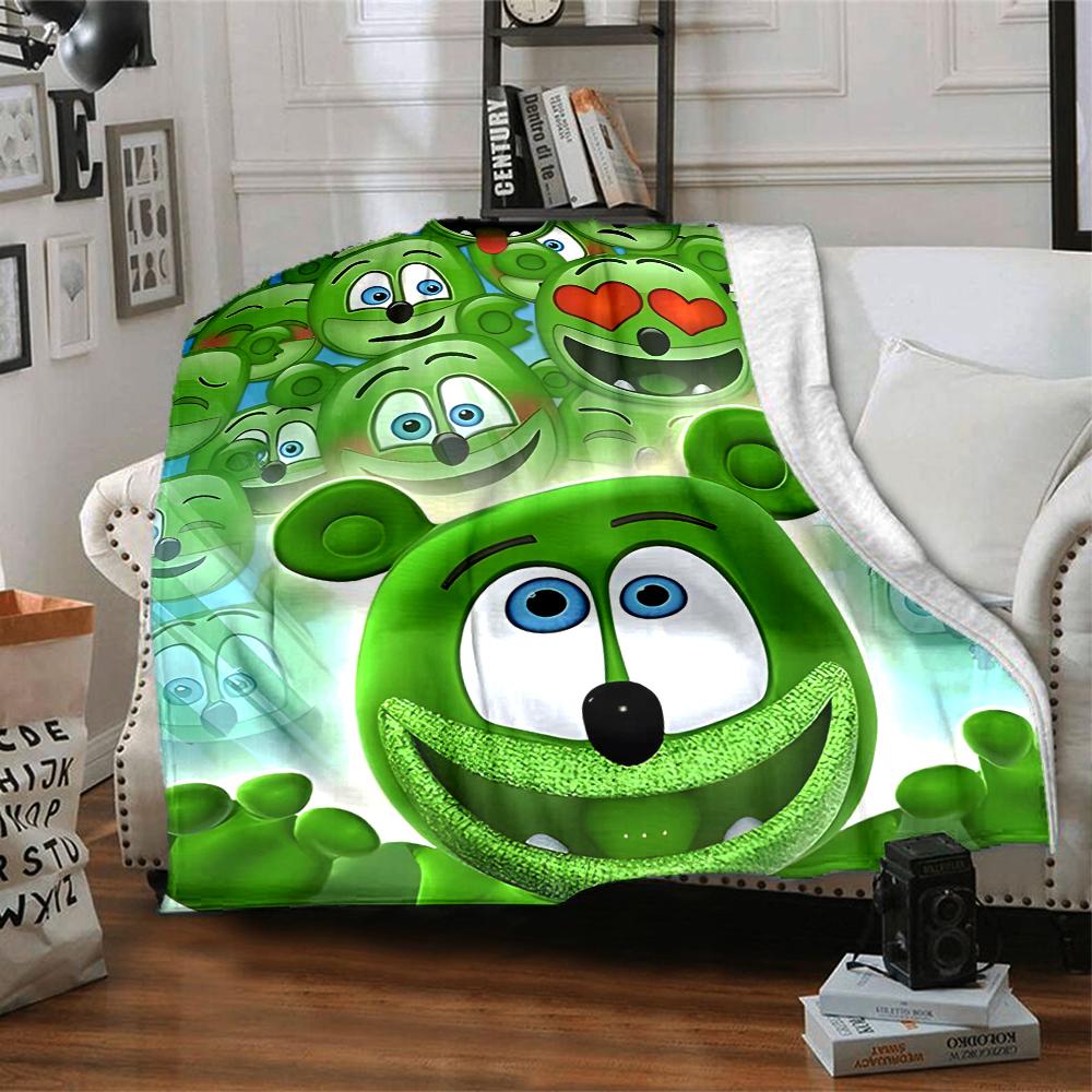 1pc Gummy Bear1 Blanket, Gift, for Men and Women, Soft Blanket, Good for Sofa Bed Couch Travel, Lightweight Flannel Blanket