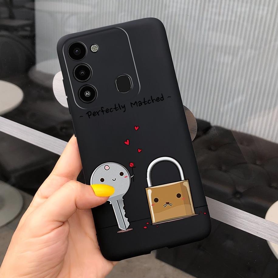Couple Heart Silicone Case For Tecno Spark 8C Cover Spark8 8 C KG5k KG5j Painted Soft TPU Phone Case For Tecno Spark 8 Pro Etui