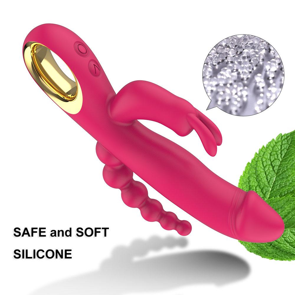 1pc wbijanie Dildo królik wibrator Sex zabawki G Spot wibrator analny dla kobiet 10 trybów wibracji stymulator waginalny masażer