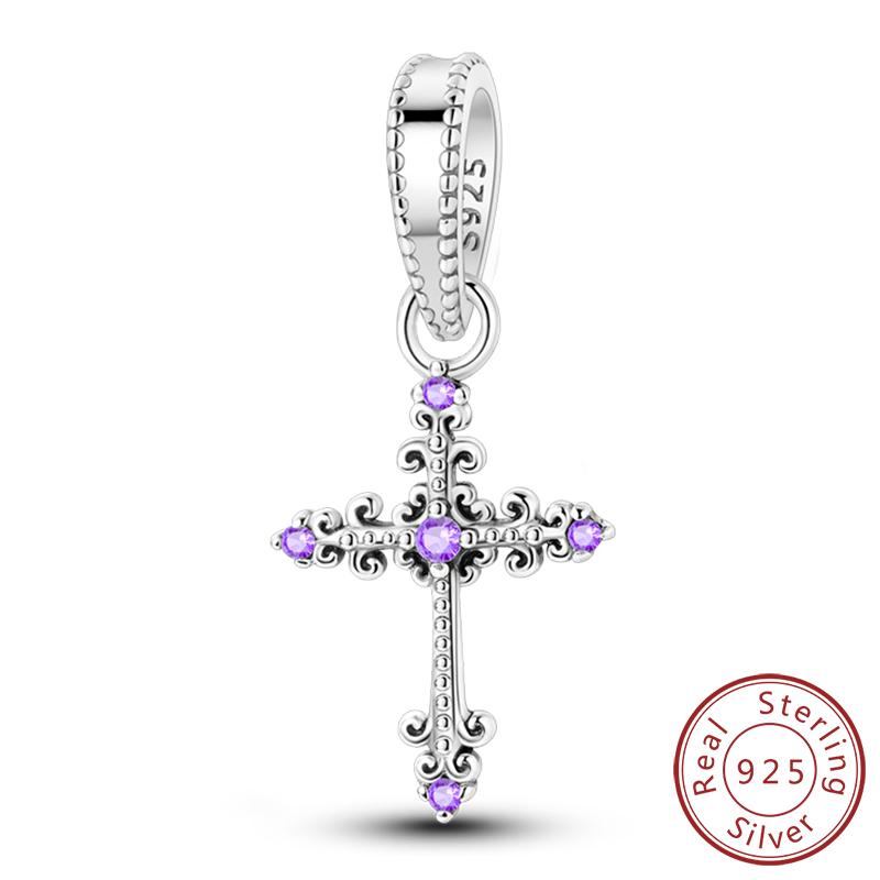 Copper Charms Beads Devil'S Eye Cross Angel Charms Fit Original Charms Bracelets Pendants Fine Diy Jewelry Making For Women