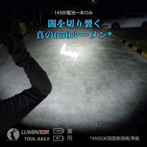 LUMINTOP Compact and Lightweight LED Flashlight, 900 Lumens, 60 Hours of Continuous Lighting, 5 Modes, IP68 Waterproof, Shockproof To 1.5 Meters, Hand