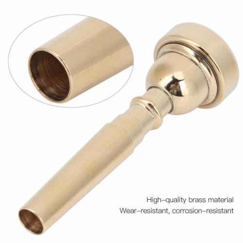 Bach Practice Trumpet Mouthpiece, Labor-Saving Mouthpiece for Trumpet (Golden 5C)