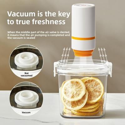 Plastic Vacuum Food Tank Freshness Preservation Transparent Airtight Container Moisture-Proof Sealed Canister Kitchen Gadgets