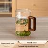 Shàngqí Borosilicate Glass Tea Cup with Wooden Handle