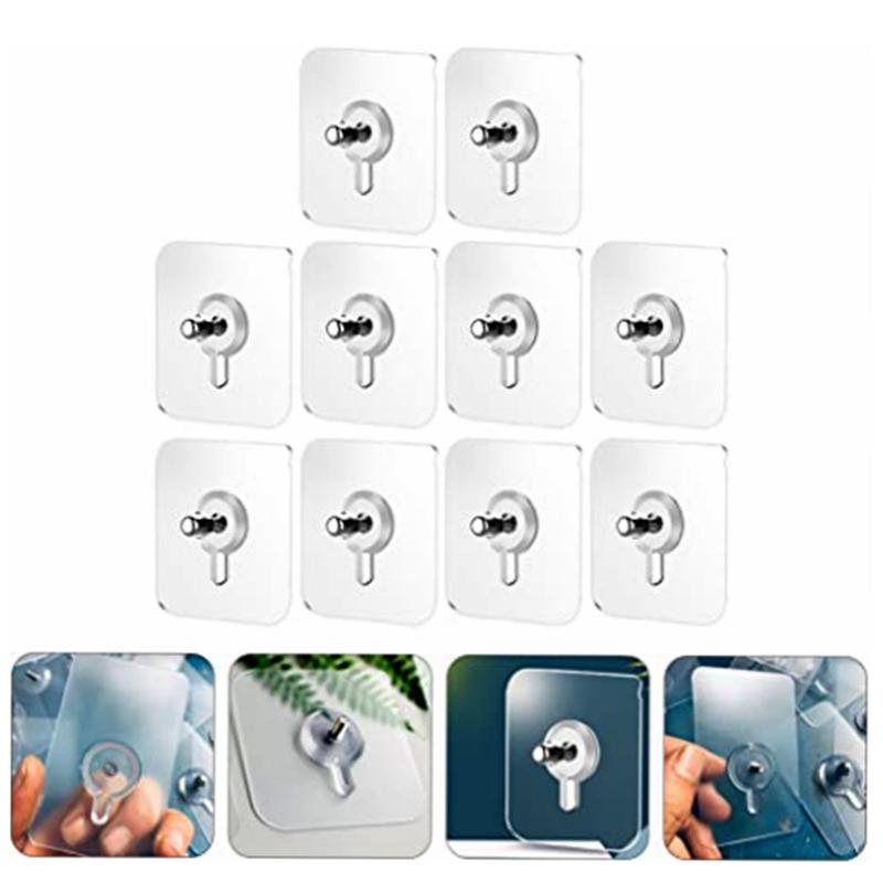 5/10 ks Šrouby zdarma Samolepící závěsné háčky Křížový steh pro malování Fotorámeček Bez díry Víceúčelové pevné nástěnné háčky