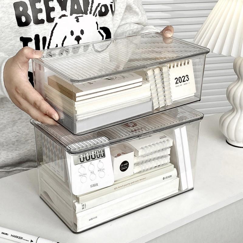 Buch Akten Aufbewahrungsbox Schreibtisch Mehrzweck Transparente Aufbewahrungsbox Kosmetik Organizer Box