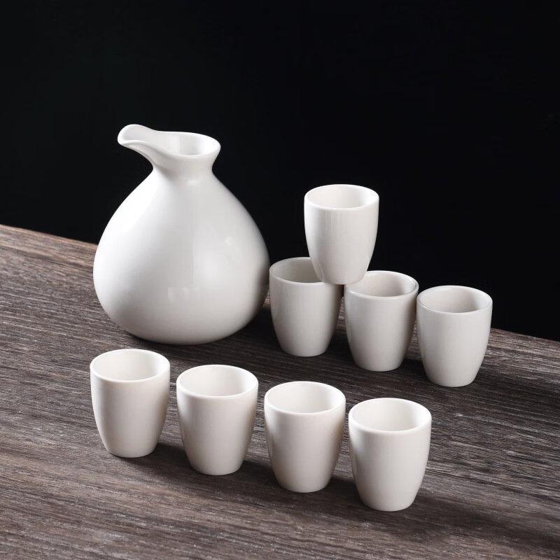 Shangqi Ceramic Liquor Decanter and Cup Set