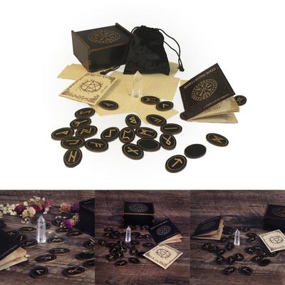 Meditation Wood Runes Healing Crystal Stone Set Witch Rune Rune Wood Rune Stones Set Witch Decor Witch Home Decor Kits