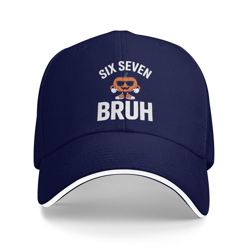 67 Halloween Funny Six Seven Meme Brainrot Pumpkin Sun Baseball Cap Summer Design Print Hip Hop Hats For Men Skate Snapback Cap