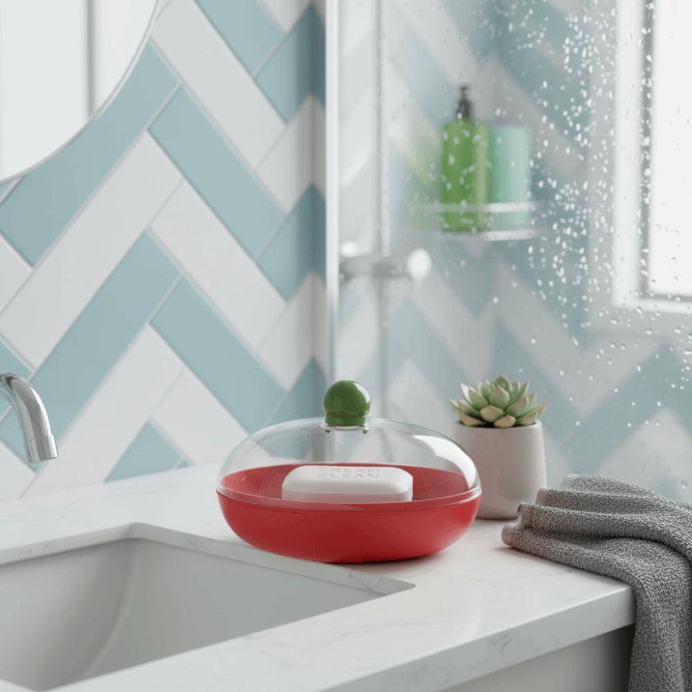 Bathroom Accessories Double-Layer Drain Soap Box Waterproof Plastic Laundry Soap Box Household Dustproof Soap Holder Kitchen