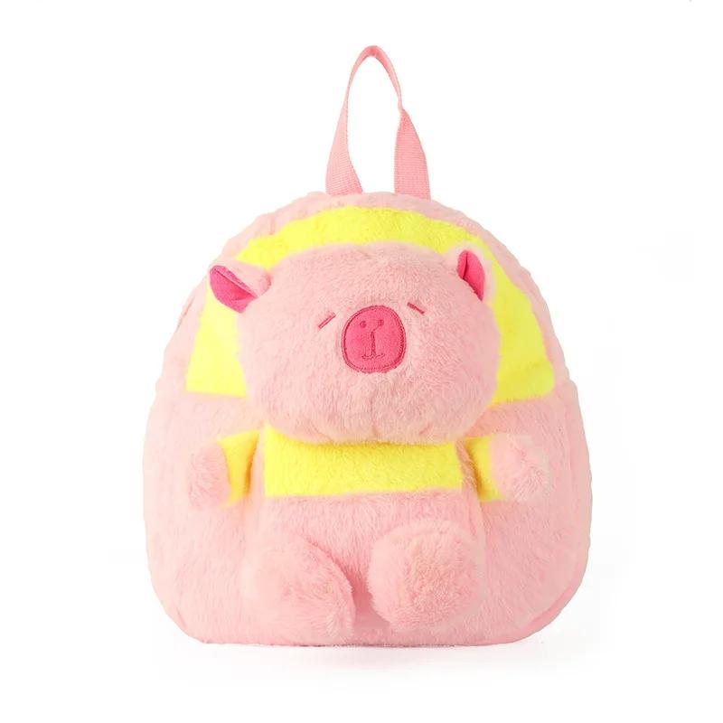 Kapybara Backpack Dolphin Cute Plush Toy Shoulder Bag  Dual-purpose Shoulder Bag  Cute Water Guinea Pig Cute Doll Tote Bag