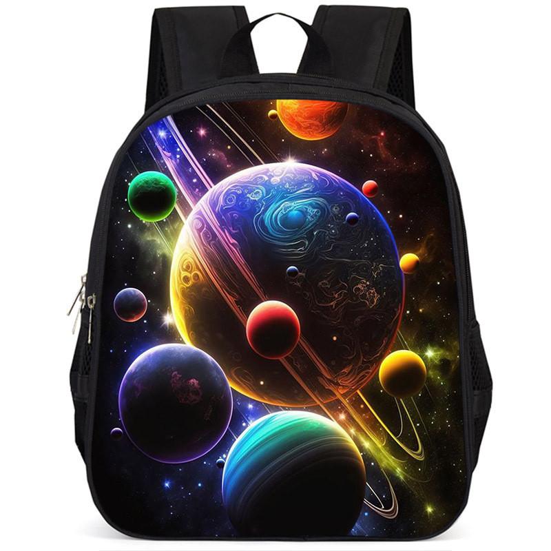 Spacious 15-inch Lightweight Oxford Cloth Backpack For Kids Unisex School Bag