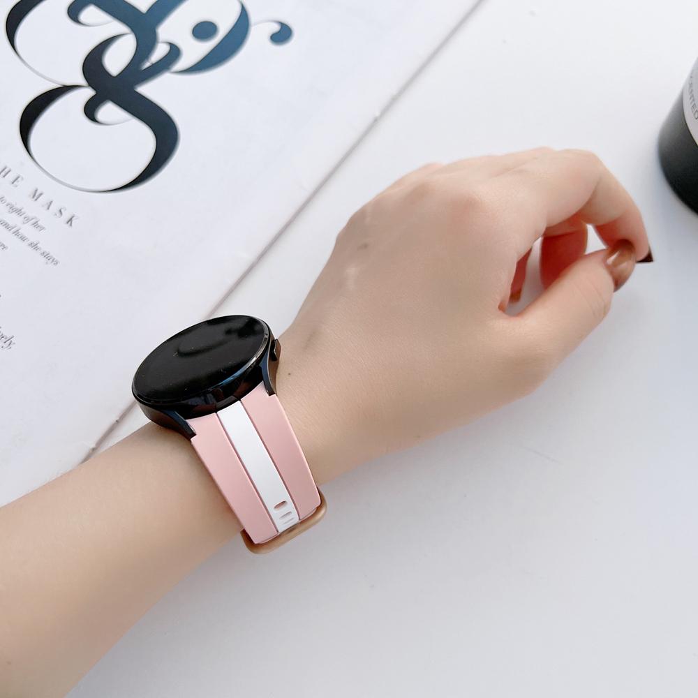 Sportovní proužek silikonový řemínek pro Samsung Galaxy Watch 4 5 6 Classic 40 mm 46 mm 43 mm 47 mm Přezka Náramek na zápěstí Galaxy Watch 4 42 44 mm Příslušenství