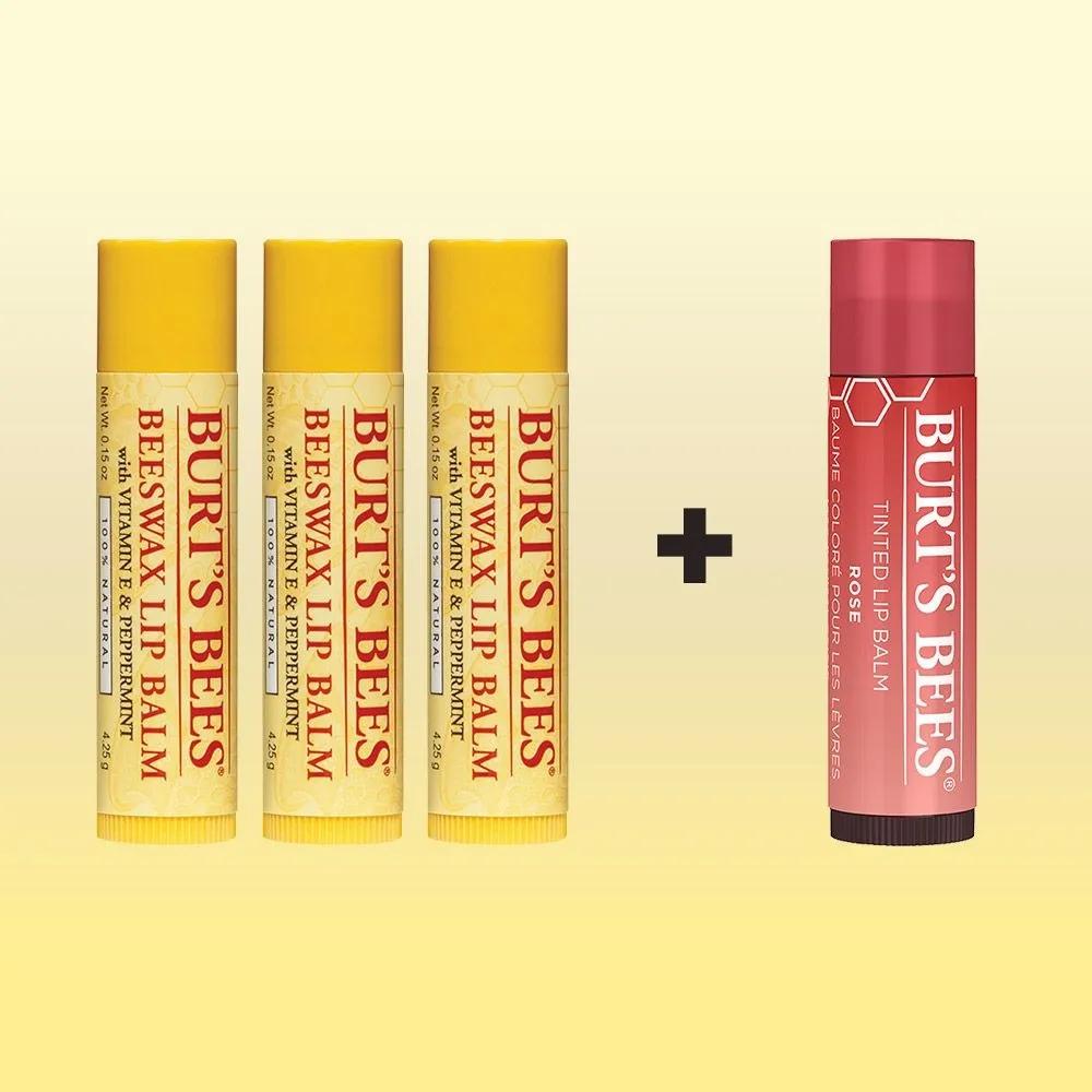 

Choose 1 of 5 Burt s Bees Popular Lip Balm Trios Strawberry Lip Balm * 3