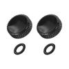 PATIKIL Camera Shutter Release Set of 12mm Concave Shutter Release Pure Copper Camera Buttons for and Leica Black Cushion Button, 2-Piece Buttons,