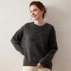 Women's Cashmere Round Neck Sweater - Thickened, Loose, Knit, Autumn/Winter Style