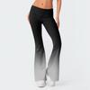 Damen Mode Gradient Slim Fit Schlanke Reverse Waist Niedrige Taille Elastische Taille Schlaghose