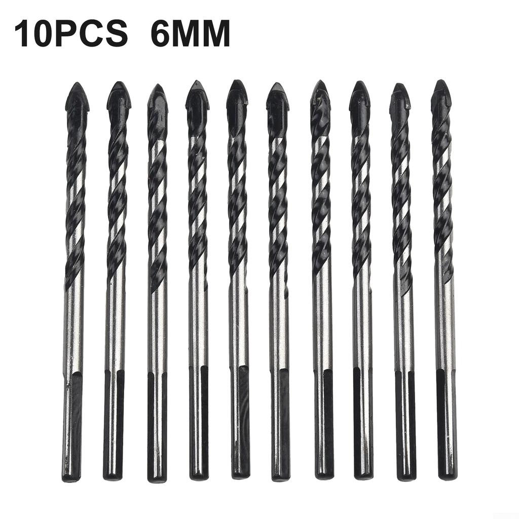Drill Bits 10PCS 6mm Drill Bit For Porcelain Tile Concrete Brick