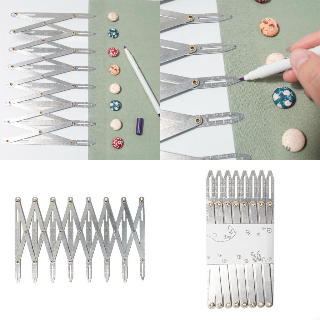 

Expandable Sewing Gauge Button Guide for Buttons, Pleats & Crafts X3UC CN