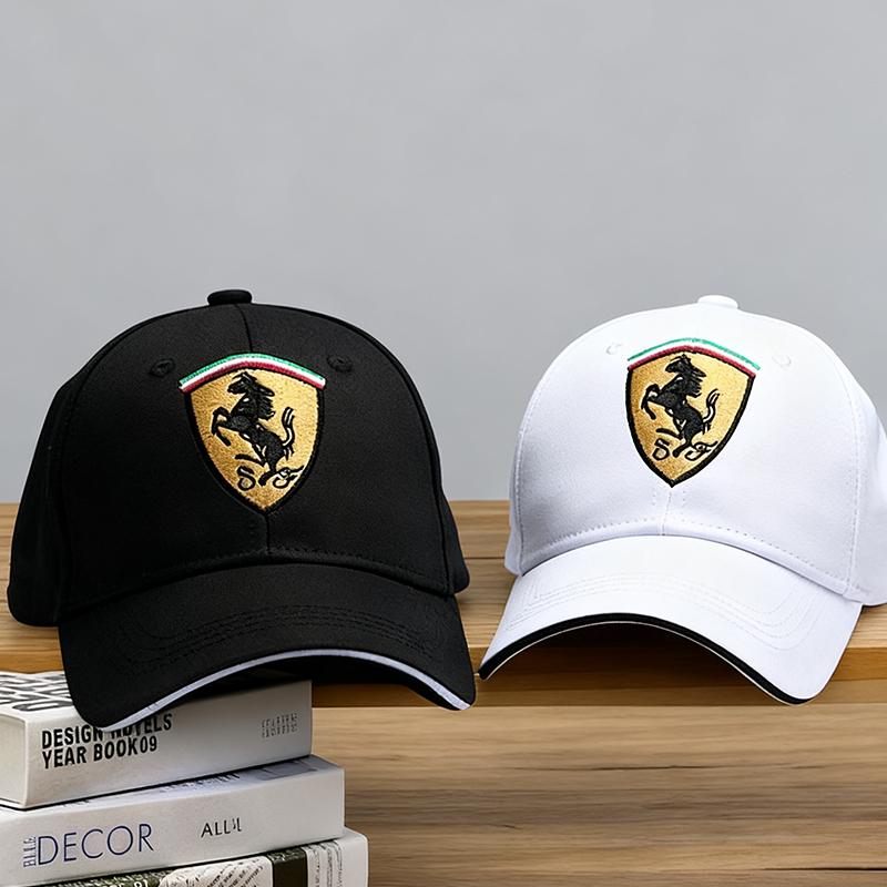 Baseball Cap Embroidered Adjustable Motorsport Hat Sun Protection Sports Cap For Ferrari Roma 488 Portofino F8 Roma Spider SF90
