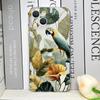 Cartoon Monstera Leaves Palm Tree Flowers Bird Phone Case for iPhone 17 16 15 14 11 12 13 Pro Max Mini 7 Plus X XS XR Soft Cover