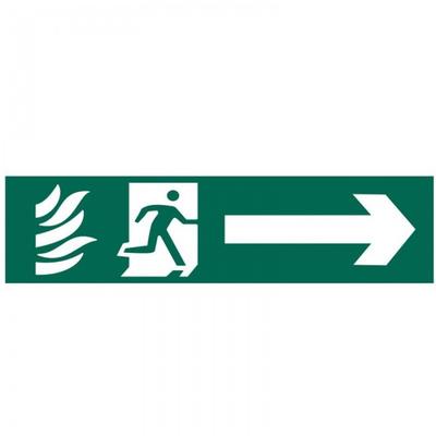 Scan Running Man Arrow Right - Pvc Sign 200 X 50mm