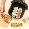 5Pcs Air Fryer Tin Foil Bowl Aluminum Foil Household Oven Cake Rectangular Baking Mold Tin Foil Box Cup Outdoor Tableware