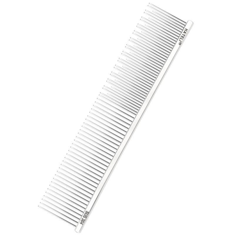 Stainless Steel Pet Grooming Comb Long Hair Cats Dogs Detangling Shedding Removal Fine Coarse Teeth