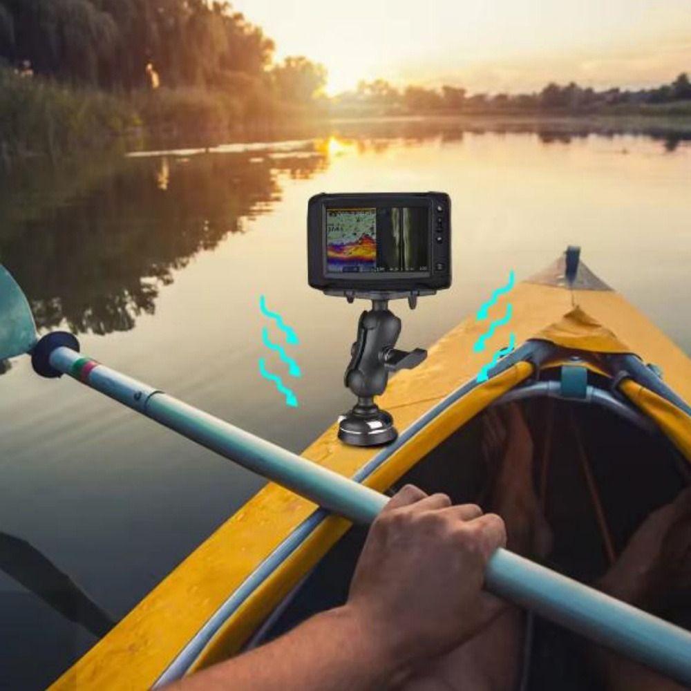 Black Fish Finder Mount Nylon Boat Rotating Bracket New Universal Kayak Holder  Plate Accessories