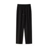 Sommer Neue Business Eisseidenhose Gerade Elastischer Bund Schwarz Grau Hose Atmungsaktiv Einfach Schnelltrocknend Lässige Anzughose