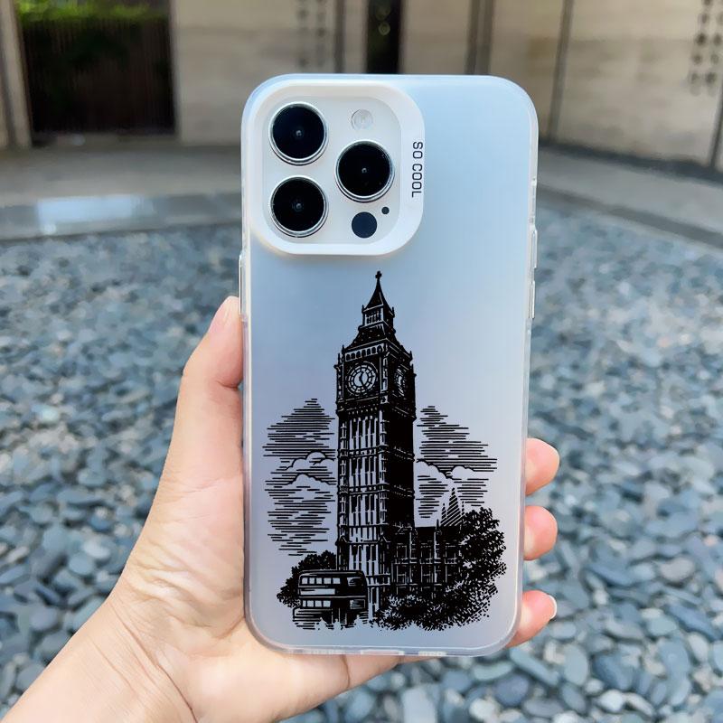 World Famous Historical Landmark Building Phone Case for Iphone 15 14 Plus Pro MAX 11 12 13 Mini Pro Max Shockproof Laser Covers