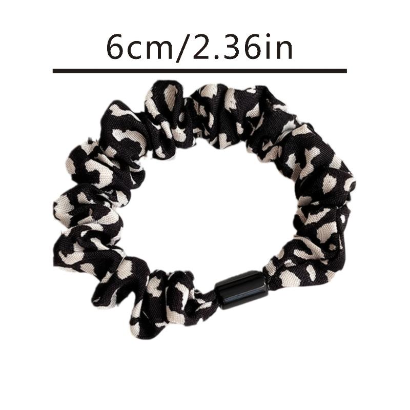 10pcs Leopard Print Elastic Hair Ties High-Elasticity Ponytail Holders Buns and Braids Hair Accessories Elastic Hair Bands