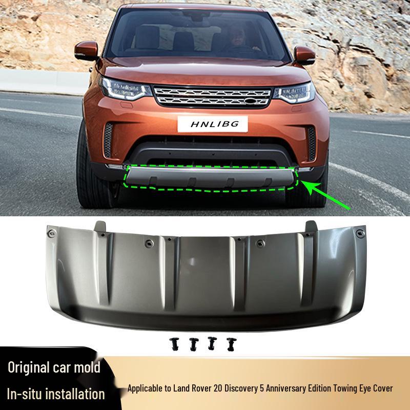 Front Bumper Towing Eye Cover for 2020 Land Rover Discovery 5 Anniversary Edition LR082830 - Black/Silver