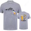 Fashion Skeleton Enjoying FRIDAY Beer Day Tees Back Print Men's T-Shirt Finally Friday for Drink Lover Male Oversized Clothing