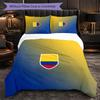 Colombia Football Pattern 3 Pieces Bedding Set Soft Microfiber Duvet Cover with Pillow Cases for Bedroom