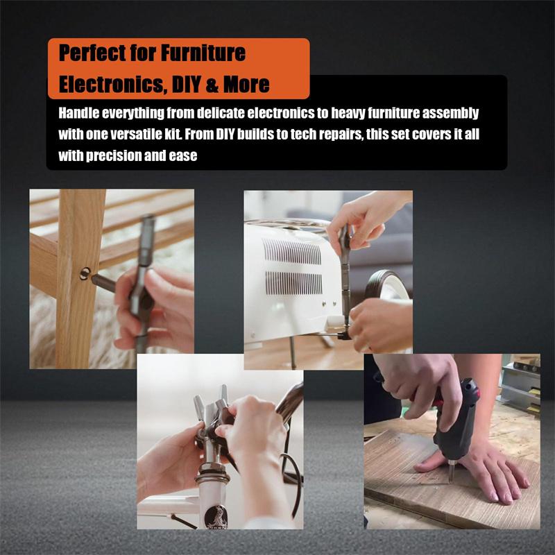 New Model Screwdriver Kit 24 In 1 Ratchet Magnetic DIY Combination Flexible Suitable for Furniture Assembly Electrical Repair