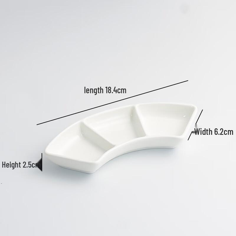 Japanese Style Ceramic Compartmented Condiment Dish