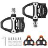 Rockbros Clipless Shoe Cleat Carbon Fiber Titanium Alloy Pedals, SPD-SL Compatible, Included, Construction, Lightweight, Durable, Axle, Sealed.