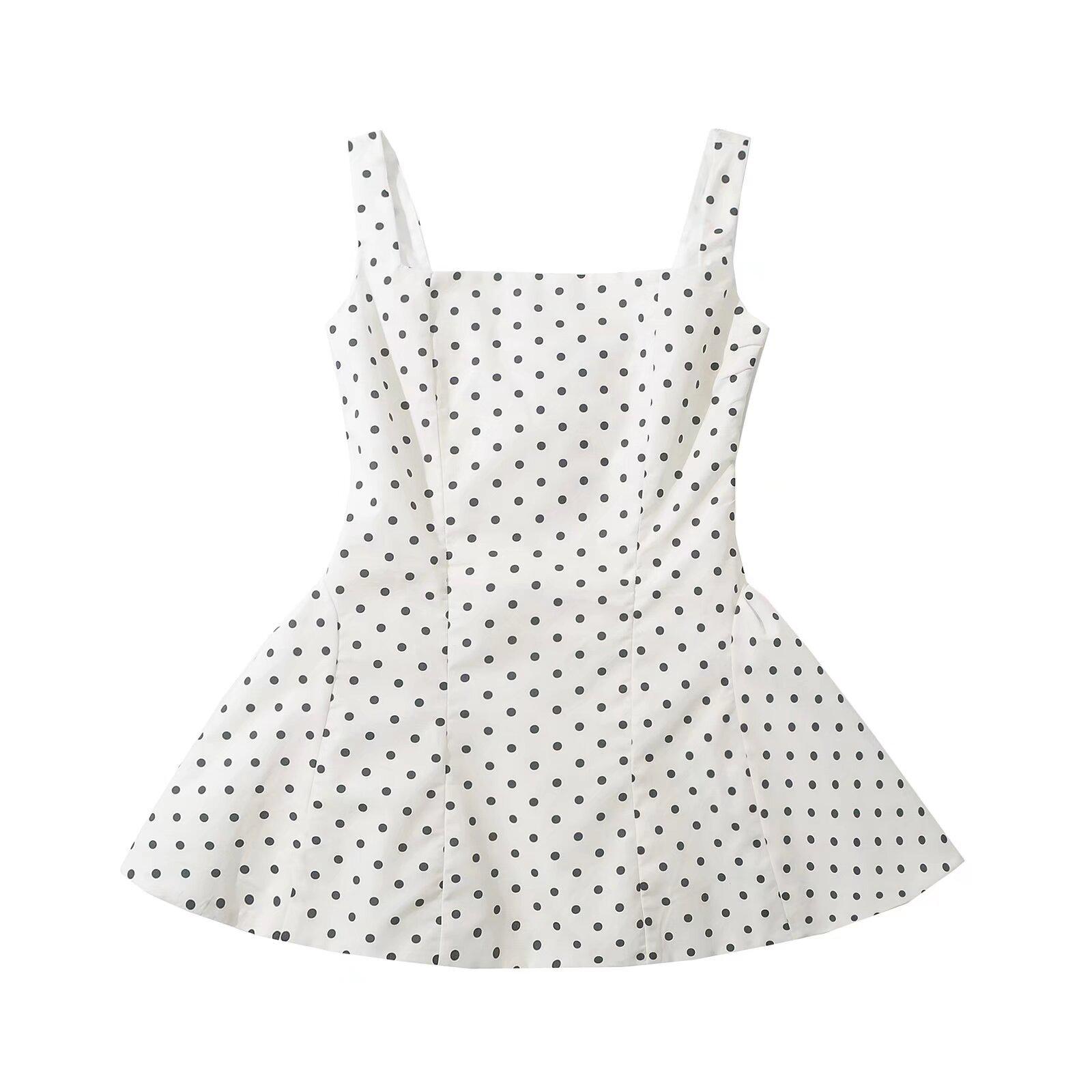 

Зимнее платье 2024 года в европейском и американском стиле, женское модное облегающее талию платье-слинг с пышной юбкой Small