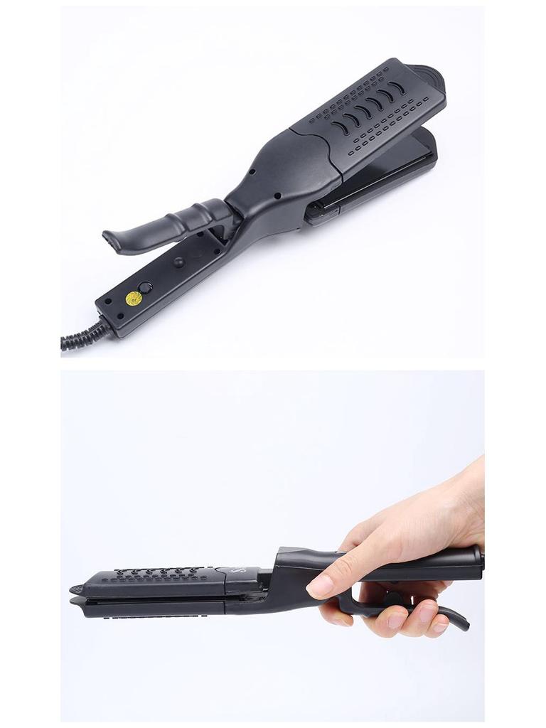 3-in-1 Hair Styler: Straightener, Curler, and Corn Straightener with Interchangeable Plates