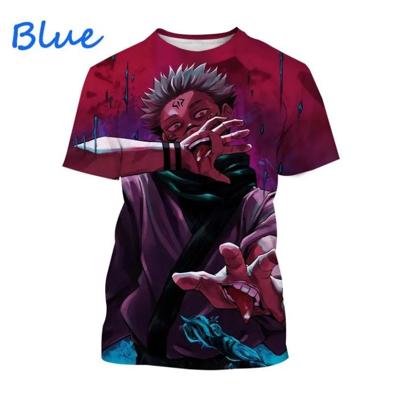 Jujutsu Kaisen Koszulka do druku 3D Moda Anime Okrągły dekolt Krótkie rękawy Codzienne Koszulki Unisex Odzież męska Koszulki Cosplay