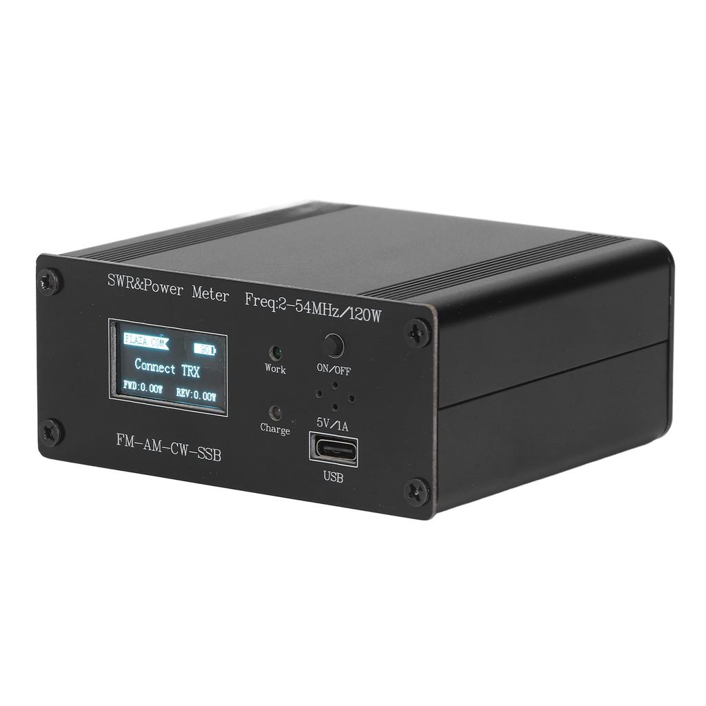 Standing Wave Meter Digital Display USB Charging 50 Ohm HF Shortwave Power Meter 120W