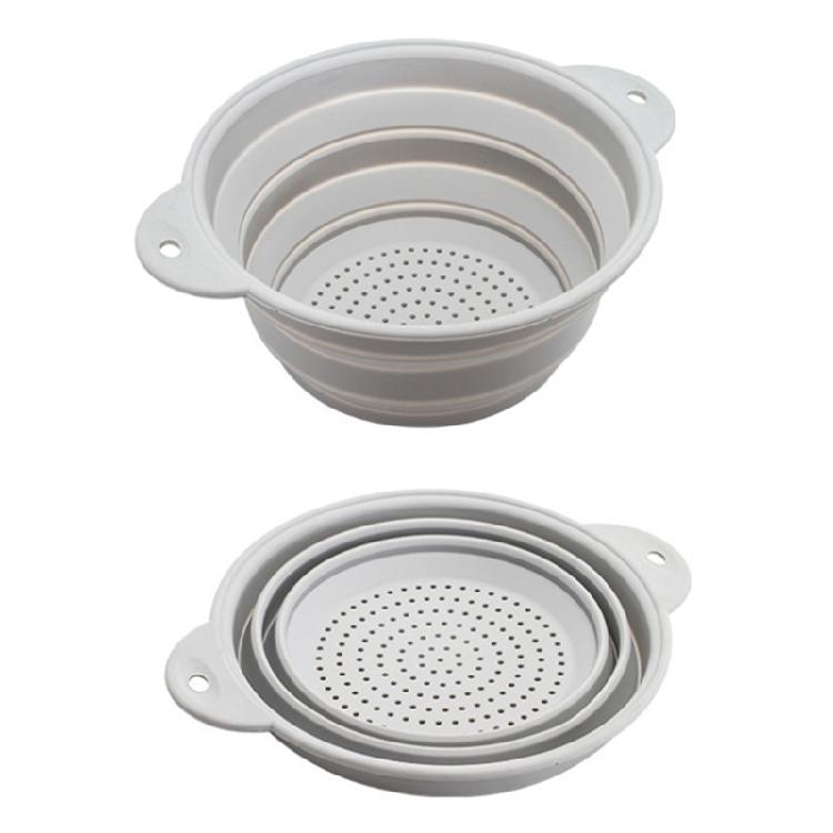 Foldable Silicone Colander Fruit Vegetable Washing Basket Strainer Collapsible