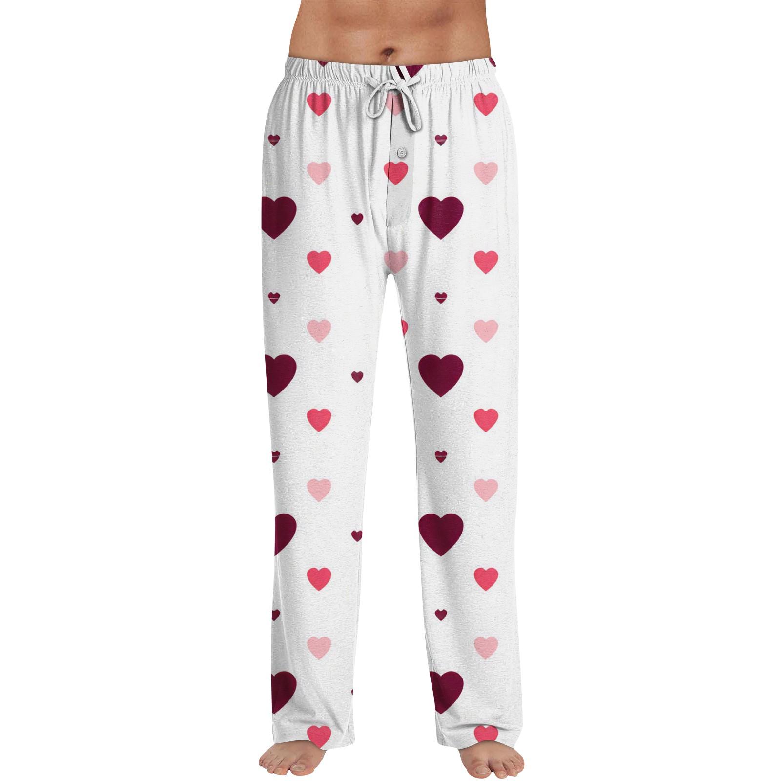 

Мужские домашние брюки с принтом Allover, пижамные брюки для сна, длинные брюки, пижамные брюки, брюки для йоги L белый