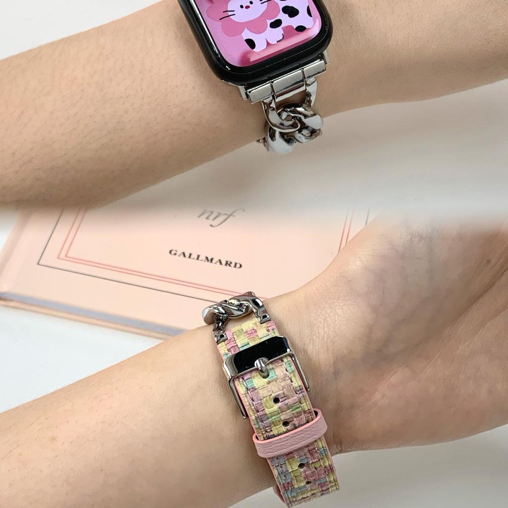 Curea din piele inoxidabilă la modă pentru Apple Watch Series 8 7 6 41 45 mm Curea stil brățară pentru IWatch Ultra 65 4 3 2 Se Band 40 44 mm Accesorii pentru bandă